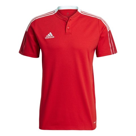 Koszulka męska adidas Tiro 21 Polo czerwona GM7365 Adidas teamwear