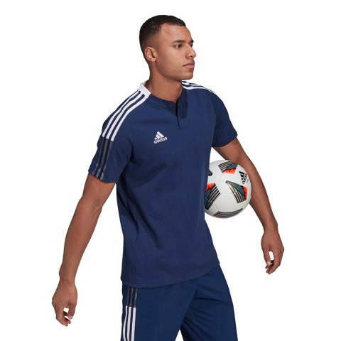 Koszulka męska adidas Tiro 21 Polo granatowa GH4462 Adidas teamwear