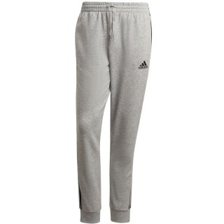 Spodnie męskie adidas Essentials Tapered Cuff 3 Stripes szare GK8889 Adidas