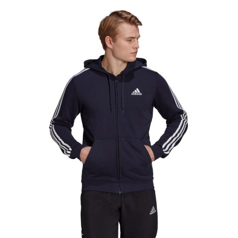 Bluza męska adidas Essentials Full-Zip Hoodie granatowa GK9033 Adidas