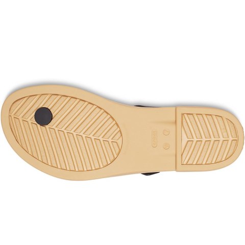 Klapki damskie Crocs Tulum Toe Post czarne 206108 00W Crocs