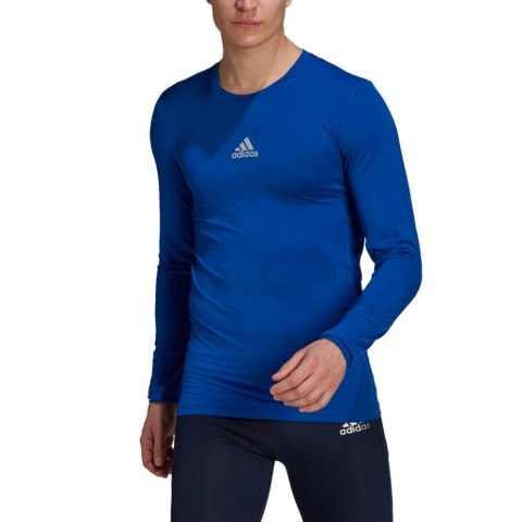 Koszulka męska adidas Compression Long Sleeve Tee niebieska GU7335 Adidas teamwear