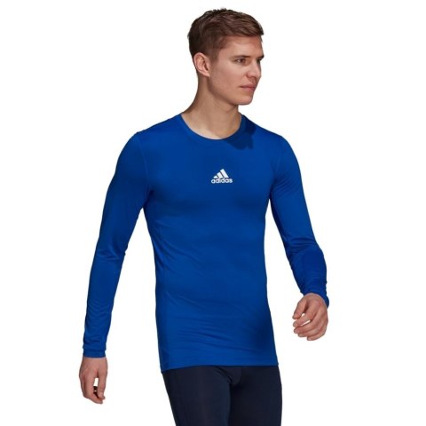 Koszulka męska adidas Compression Long Sleeve Tee niebieska GU7335 Adidas teamwear
