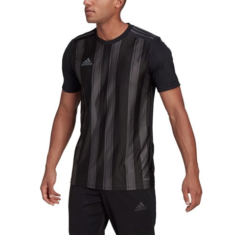 Koszulka męska adidas Striped 21 Jersey czarna GN7625 Adidas teamwear