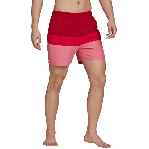 Spodenki kąpielowe męskie adidas Short-Length Colorb czerwono-różowe GU0312 Adidas