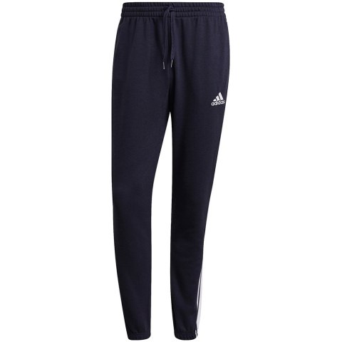 Spodnie męskie adidas Essentials Tapered Elastic Cuff 3 Stripes Pant granatowe GK8830 Adidas