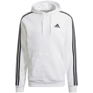Bluza męska adidas Essentials Fleece 3-Stripes Hoodie biała GU2522 Adidas