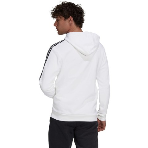 Bluza męska adidas Essentials Fleece 3-Stripes Hoodie biała GU2522 Adidas