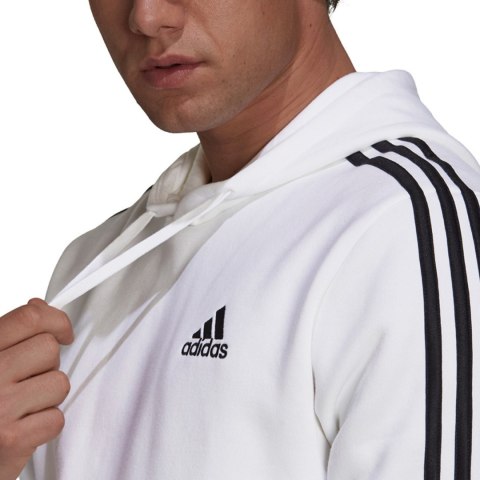 Bluza męska adidas Essentials Fleece 3-Stripes Hoodie biała GU2522 Adidas