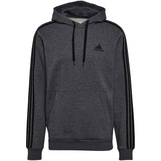 Bluza męska adidas Essentials Fleece 3-Stripes Hoodie ciemnoszara GK9082 Adidas
