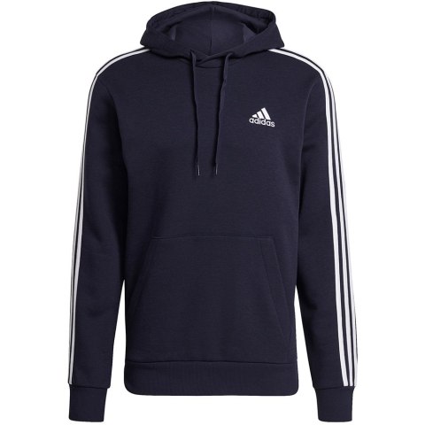 Bluza męska adidas Essentials Fleece 3-Stripes Hoodie granatowa GK9073 Adidas