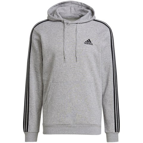 Bluza męska adidas Essentials Fleece 3-Stripes Hoodie szara GK9084 Adidas