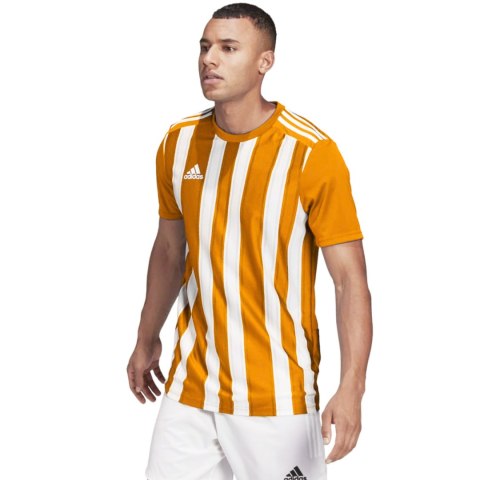 Koszulka męska adidas Striped 21 Jersey pomarańczowo-biała H35642 Adidas teamwear