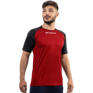 Koszulka Givova Capo MC czerwono-czarna MAC03 1210 Givova