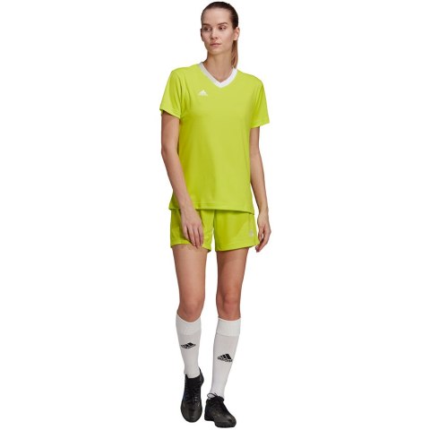Koszulka damska adidas Entrada 22 Jsy limonkowa HC5080 Adidas teamwear