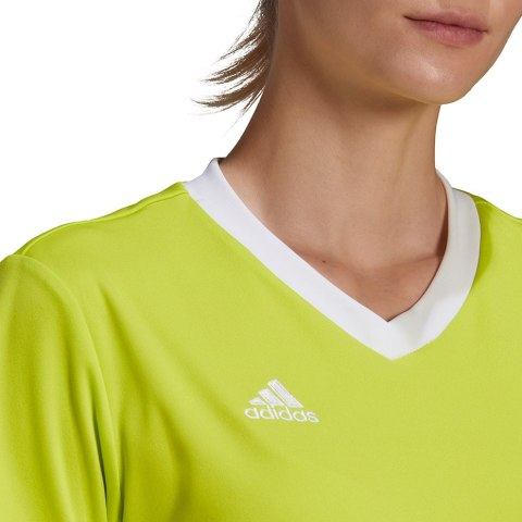 Koszulka damska adidas Entrada 22 Jsy limonkowa HC5080 Adidas teamwear