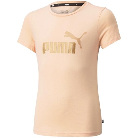 Koszulka dla dzieci Puma ESS+ Logo Tee brzoskwiniowa 587041 91 Puma