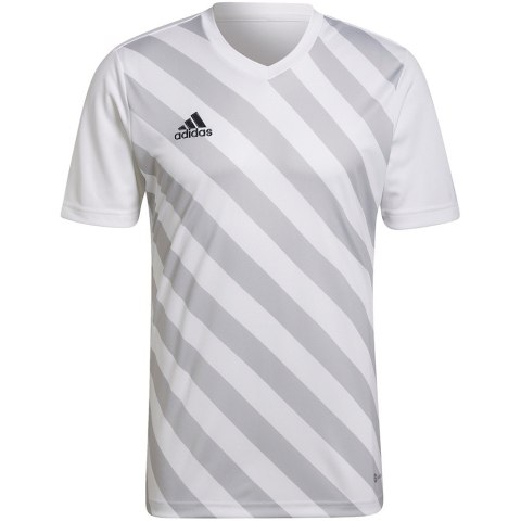 Koszulka męska adidas Entrada 22 Graphic Jersey biało-szara HF0129 Adidas teamwear