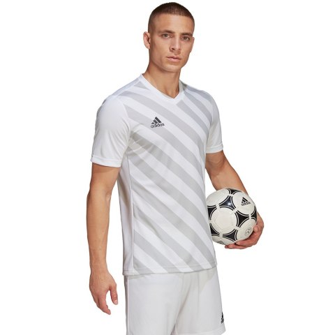 Koszulka męska adidas Entrada 22 Graphic Jersey biało-szara HF0129 Adidas teamwear