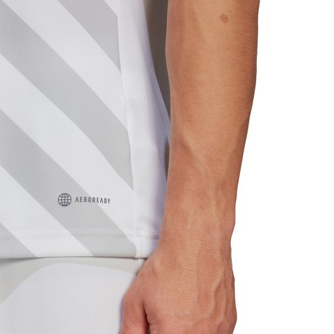Koszulka męska adidas Entrada 22 Graphic Jersey biało-szara HF0129 Adidas teamwear