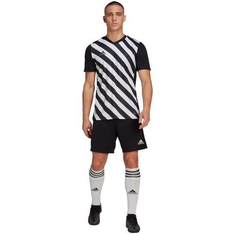 Koszulka męska adidas Entrada 22 Graphic Jersey czarno-biała HF0126 Adidas teamwear