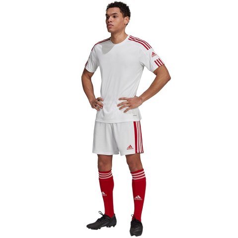 Spodenki męskie adidas Squadra 21 Shorts biało-czerwone adidas GN5770 Adidas teamwear