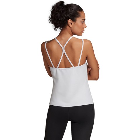 Koszulka damska adidas Studio Slim Strappy Back Tank Top biała HE3141 Adidas