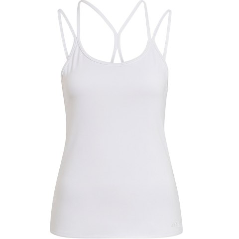 Koszulka damska adidas Studio Slim Strappy Back Tank Top biała HE3141 Adidas