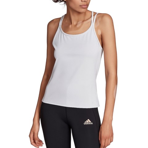 Koszulka damska adidas Studio Slim Strappy Back Tank Top biała HE3141 Adidas