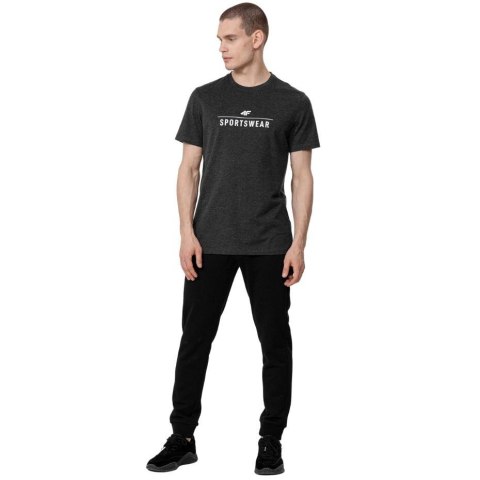 Koszulka męska 4F ciemny szary melanż H4L22 TSM354 23M 4F