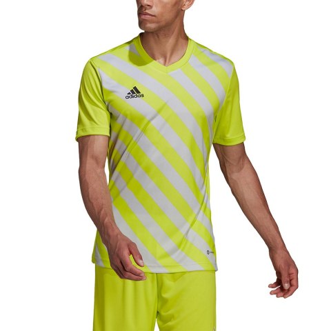 Koszulka męska adidas Entrada 22 Graphic Jersey żółto-szara HF0118 Adidas teamwear