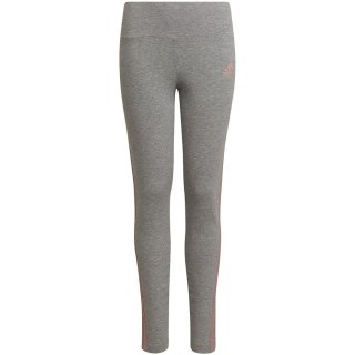 Legginsy dla dzieci adidas 3-Stripes Cotton Tights szare HD4368 Adidas