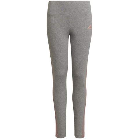 Legginsy dla dzieci adidas 3-Stripes Cotton Tights szare HD4368 Adidas