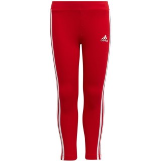 Legginsy dla dzieci adidas Essentials 3-Stripes czerwone HF1898 Adidas