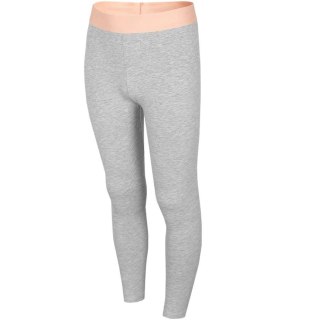 Legginsy dla dziewczynki 4F chłodny jasny szary melanż HJL22 JLEG004 27M 4F