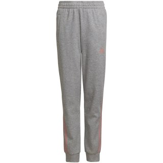 Spodnie dla dzieci adidas Essentials 3-Stripes Tapered Leg szare HD4362 Adidas