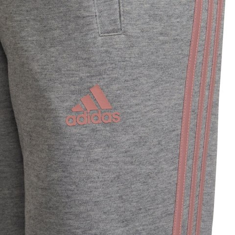 Spodnie dla dzieci adidas Essentials 3-Stripes Tapered Leg szare HD4362 Adidas