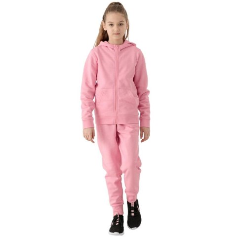 Spodnie dla dziewczynki 4F jasny róż melanż HJL22 JSPDD001 56M 4F