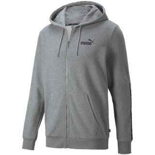 Bluza męska Puma ESS+ Tape Full-Zip Hoodie TR szara 848768 03 Puma
