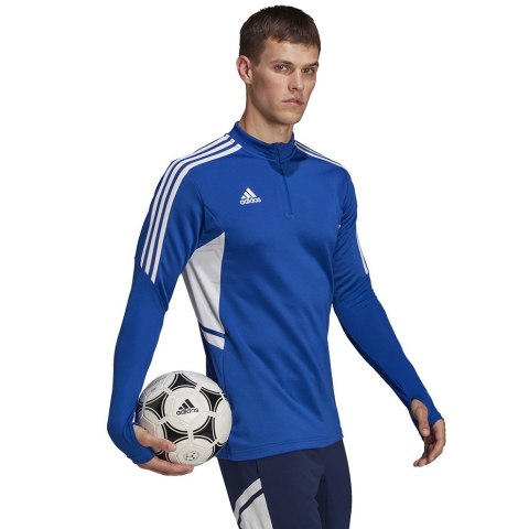 Bluza męska adidas Condivo 22 Training 1/2 zip niebiesko-biała HA6271 Adidas teamwear