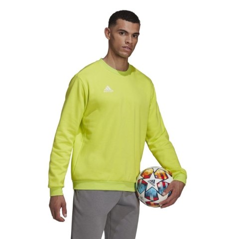 Bluza męska adidas Entrada 22 Sweat Top limonkowa HC5049 Adidas teamwear