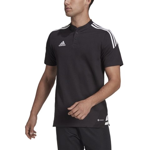 Koszulka męska adidas Condivo 22 Polo czarna H44105 Adidas teamwear