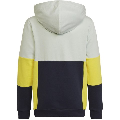 Bluza dla dzieci adidas Colourblock Hoodie szaro-żółto-czarna HN8567 Adidas