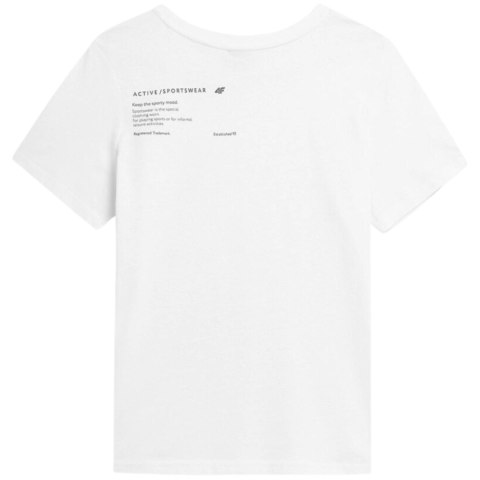 Koszulka damska 4F biała H4Z22 TSD025 10S 4F