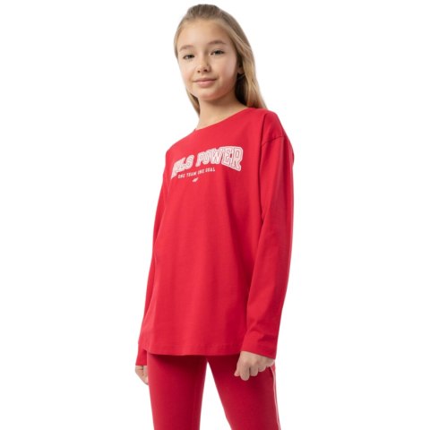 Koszulka dla dziewczynki 4F czerwona HJZ22 JTSDL002 62S 4F