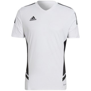 Koszulka męska adidas Condivo 22 Jersey V-neck biało-czarna HA6290 Adidas teamwear
