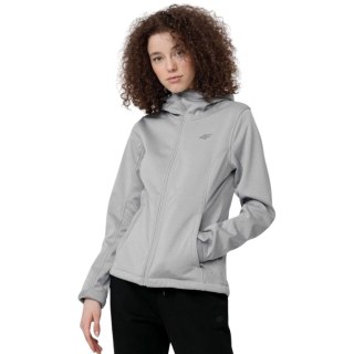 Kurtka damska 4F softshell chłodny jasny szary melanż H4Z22 SFD350 27M 4F