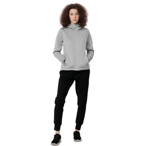 Kurtka damska 4F softshell chłodny jasny szary melanż H4Z22 SFD350 27M 4F