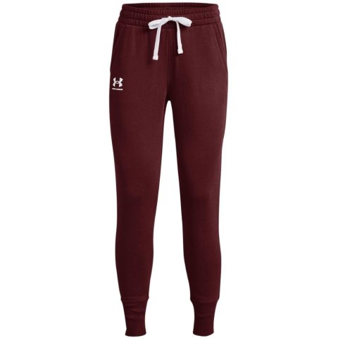 Spodnie damskie Under Armour Rival Fleece bordowe 1356416 690 Under Armour