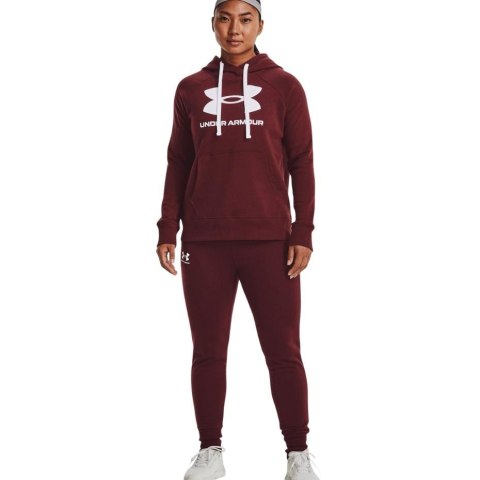 Spodnie damskie Under Armour Rival Fleece bordowe 1356416 690 Under Armour